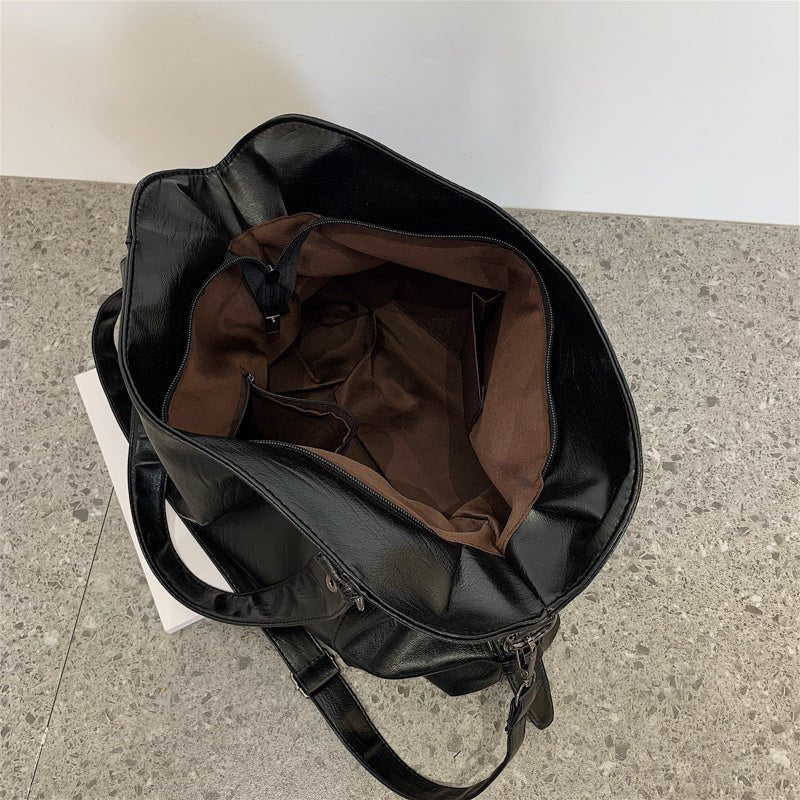 Large Capacity Black Tote Bag for Women in PU Leather - Bela Fils BoutiqueBela Fils Boutique