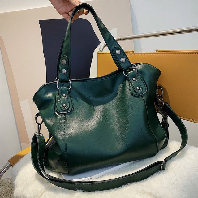 Large Capacity Black Tote Bag for Women in PU Leather - Bela Fils BoutiqueBela Fils Boutique