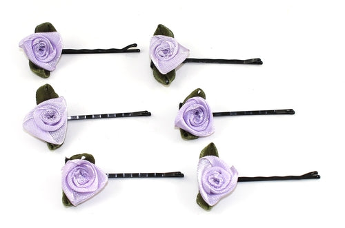 Rose Bud Hair Grips