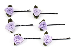 Rose Bud Hair Grips
