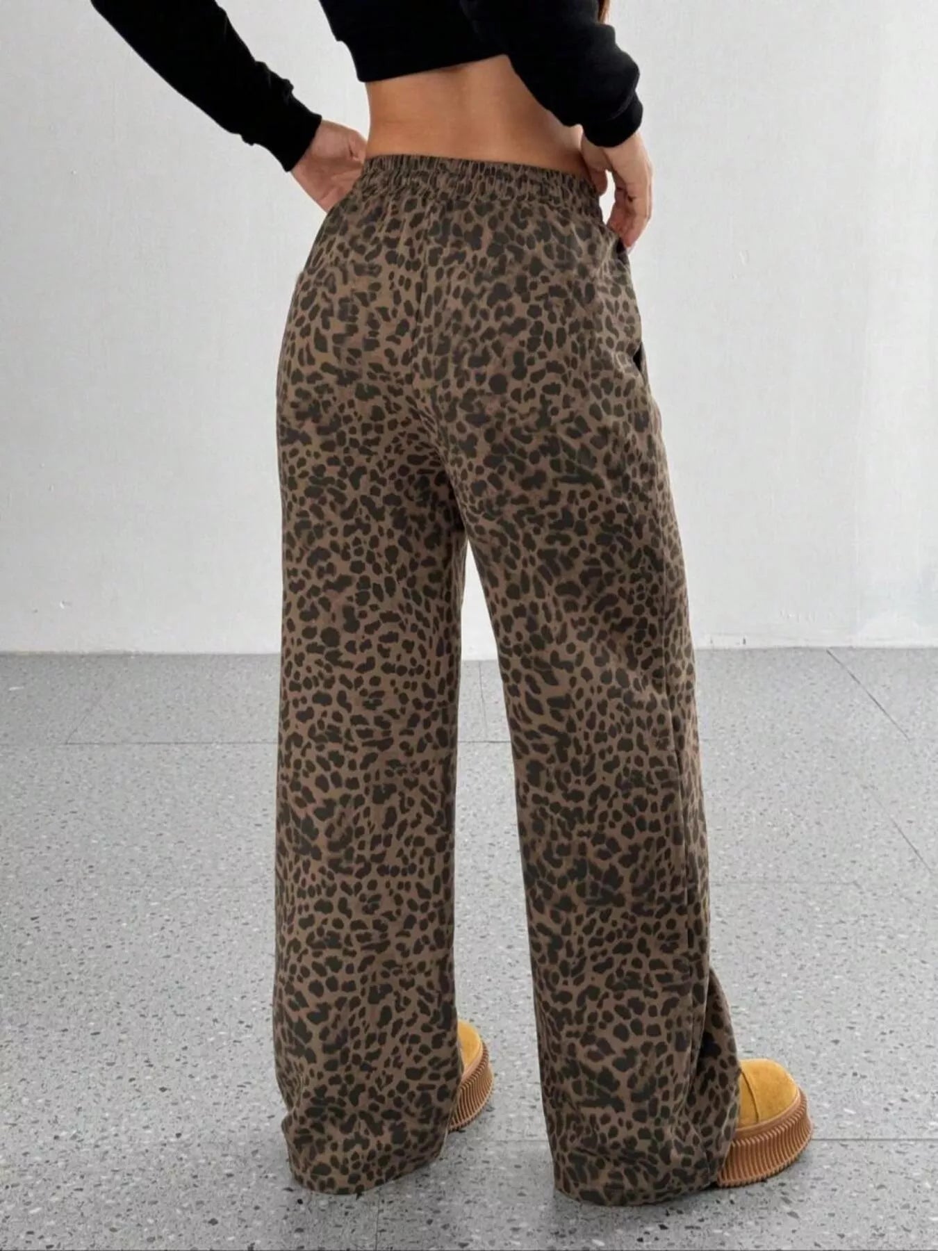 Leopard Drawstring Wide Leg Pants - Bela Fils BoutiqueBela Fils Boutique