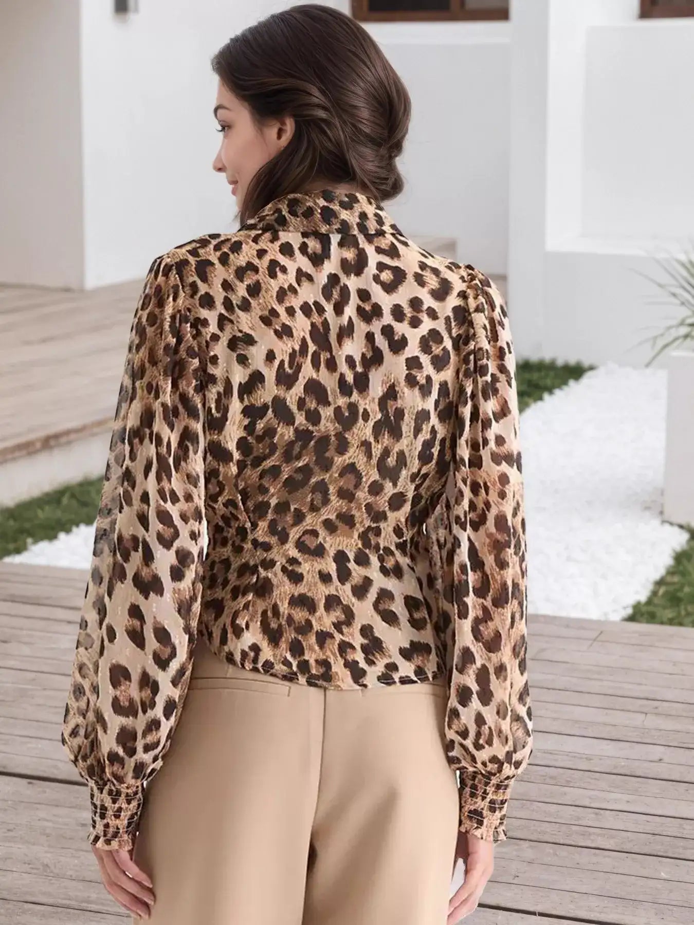 leopard print button up long sleeve shirt - Bela Fils BoutiqueBela Fils Boutique