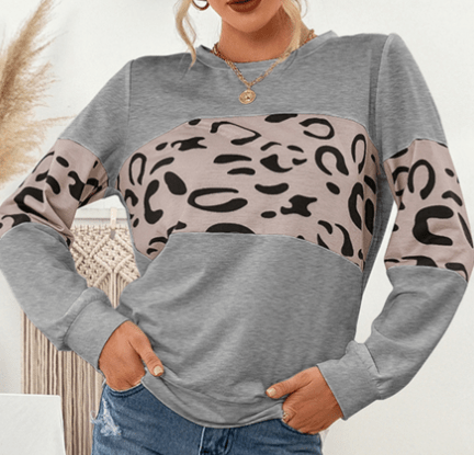 Leopard Print Pullover Sweatshirt for Women - Bela Fils BoutiqueBela Fils Boutique