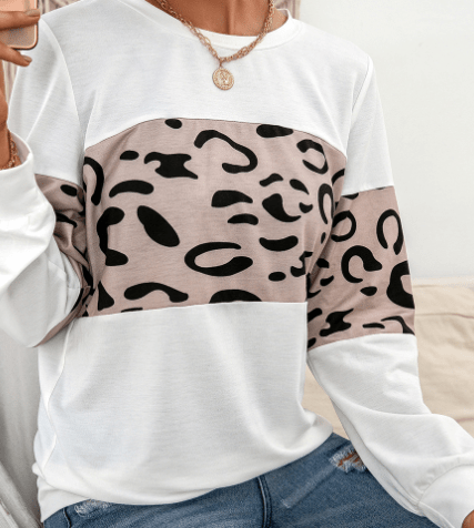 Leopard Print Pullover Sweatshirt for Women - Bela Fils BoutiqueBela Fils Boutique