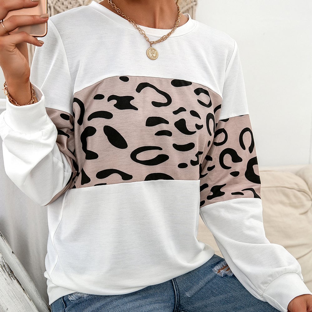 Leopard Print Pullover Sweatshirt for Women - Bela Fils BoutiqueBela Fils Boutique