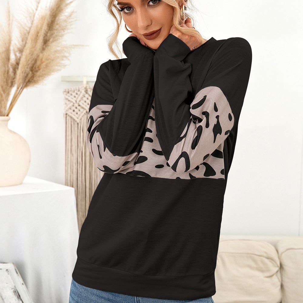 Leopard Print Pullover Sweatshirt for Women - Bela Fils BoutiqueBela Fils Boutique