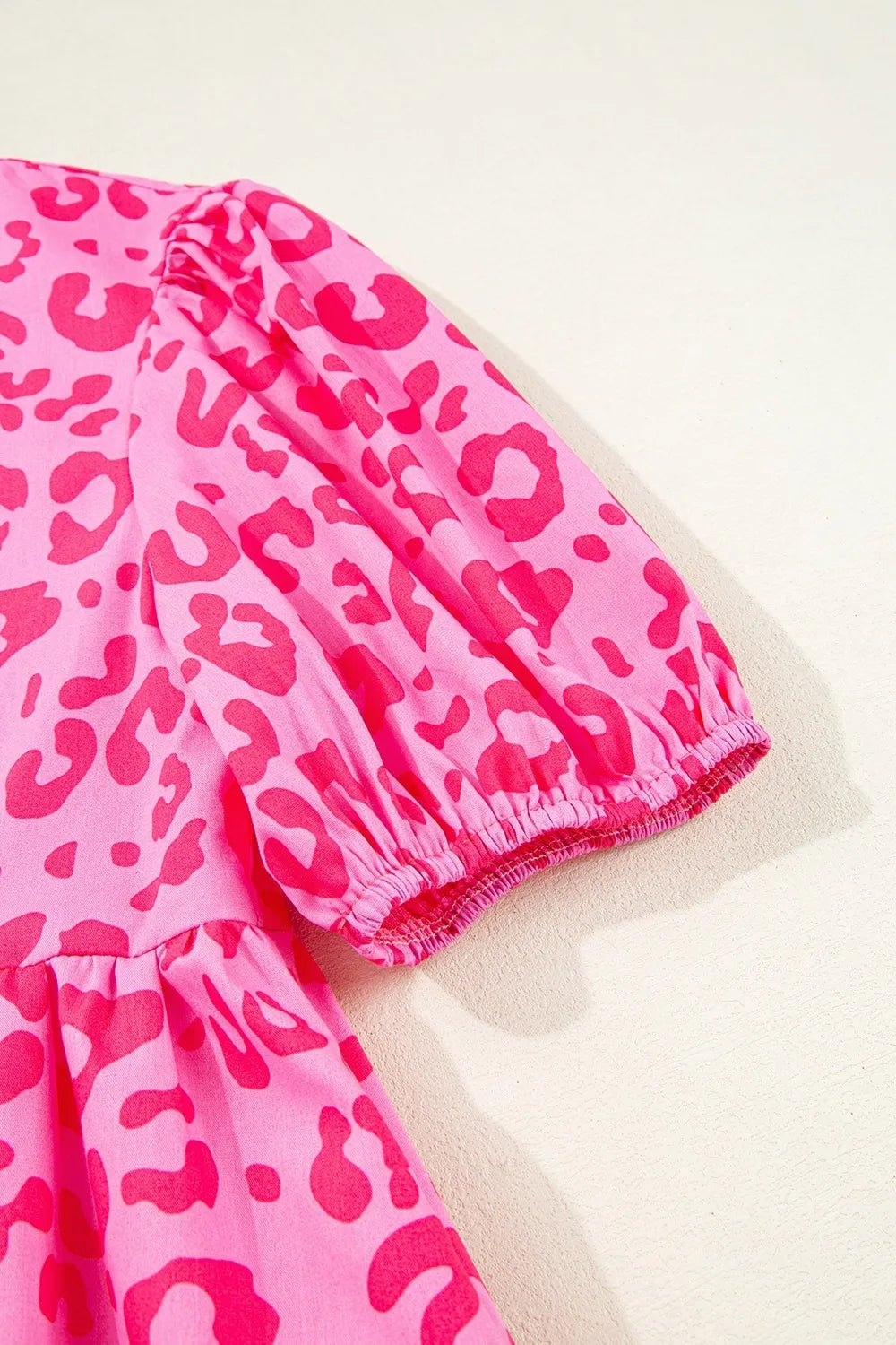 Leopard Tie Front Puff Sleeve Dress - Bela Fils BoutiqueBela Fils Boutique