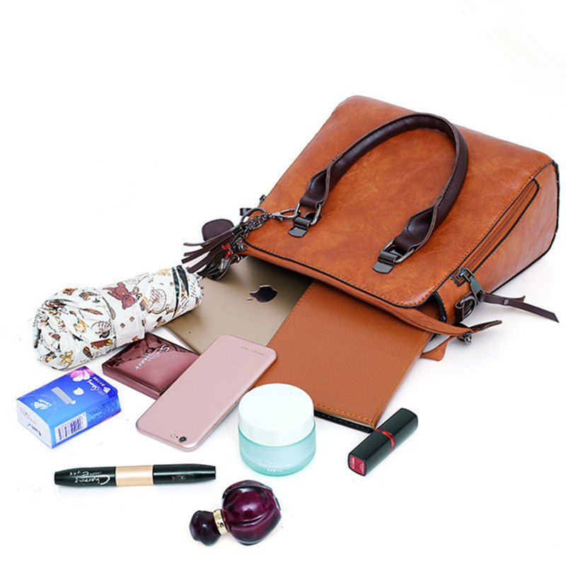 Luxury Women’s Leather Handbag & Wallet 4-Piece Set - Bela Fils BoutiqueBela Fils Boutique