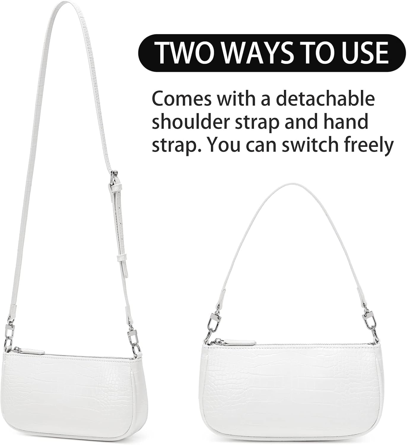 Mini Croc Shoulder Bag – Y2K Fashion Purse - Bela Fils BoutiqueBela Fils Boutique