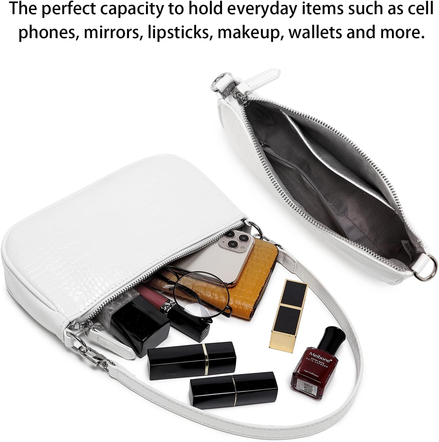 Mini Croc Shoulder Bag – Y2K Fashion Purse - Bela Fils BoutiqueBela Fils Boutique