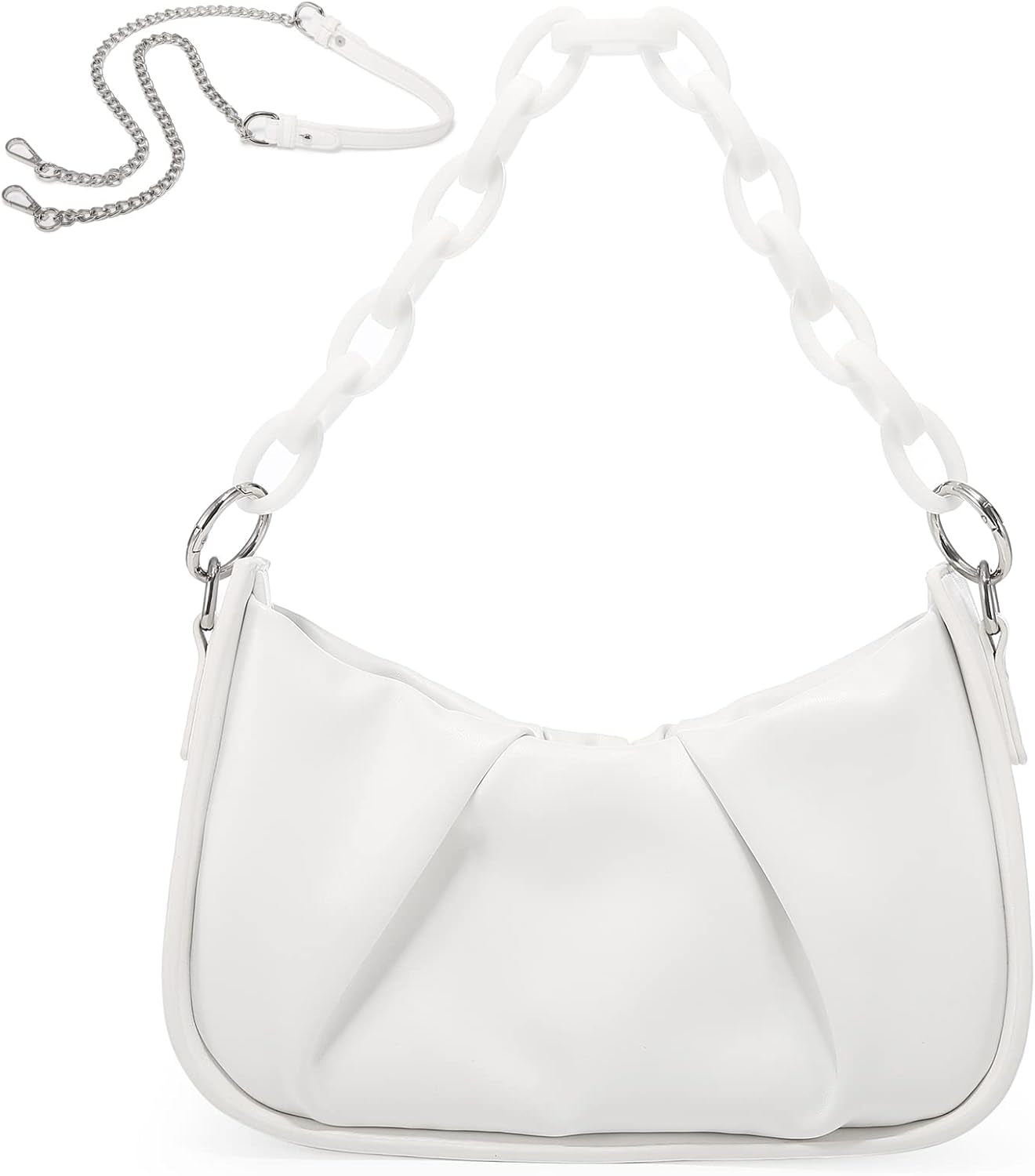 Mini White Crossbody Bag – Women’s Hobo Purse - Bela Fils BoutiqueBela Fils Boutique
