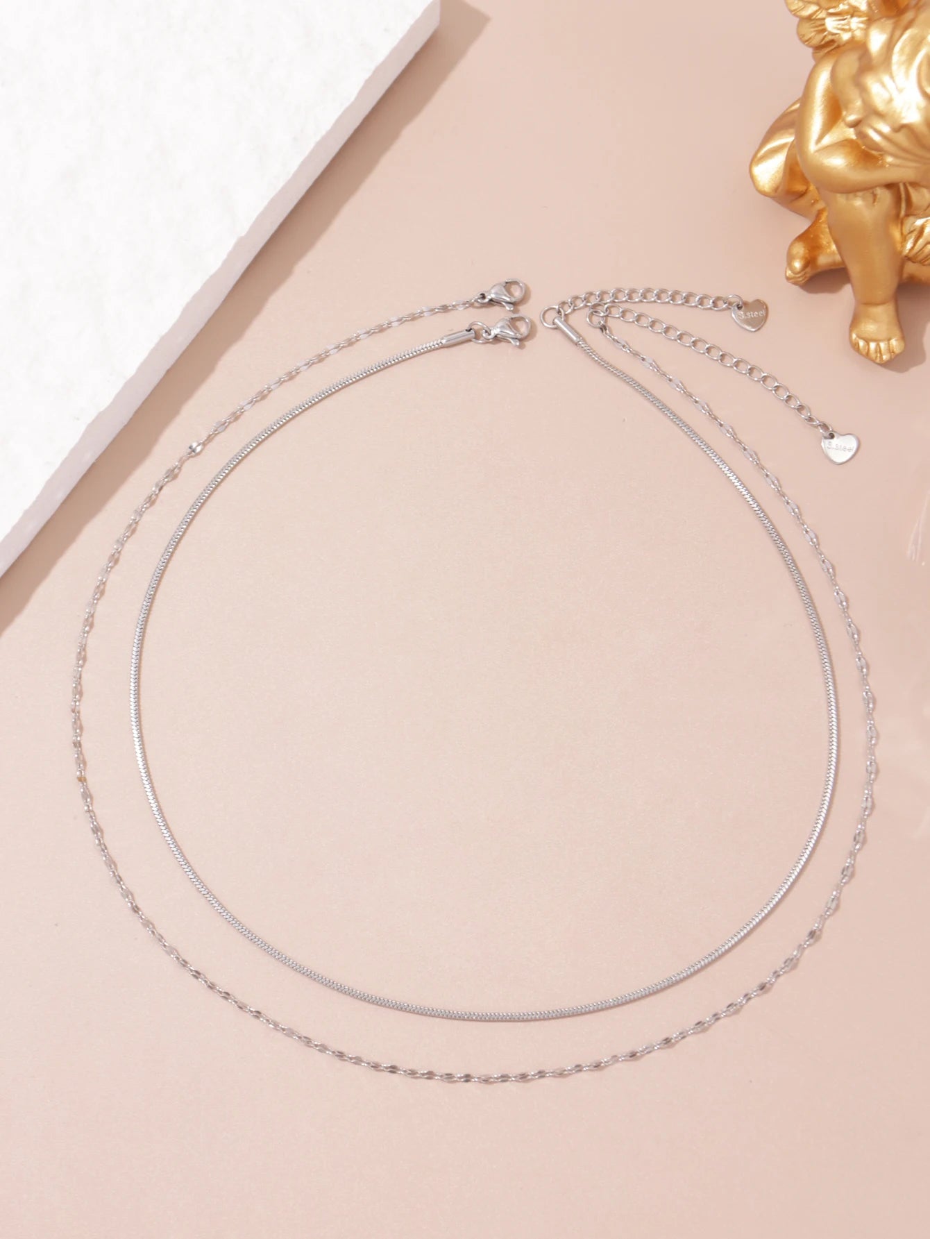 Minimalist Stainless Steel Women'S Necklace Set for Daily Jewelry - Bela Fils BoutiqueBela Fils Boutique