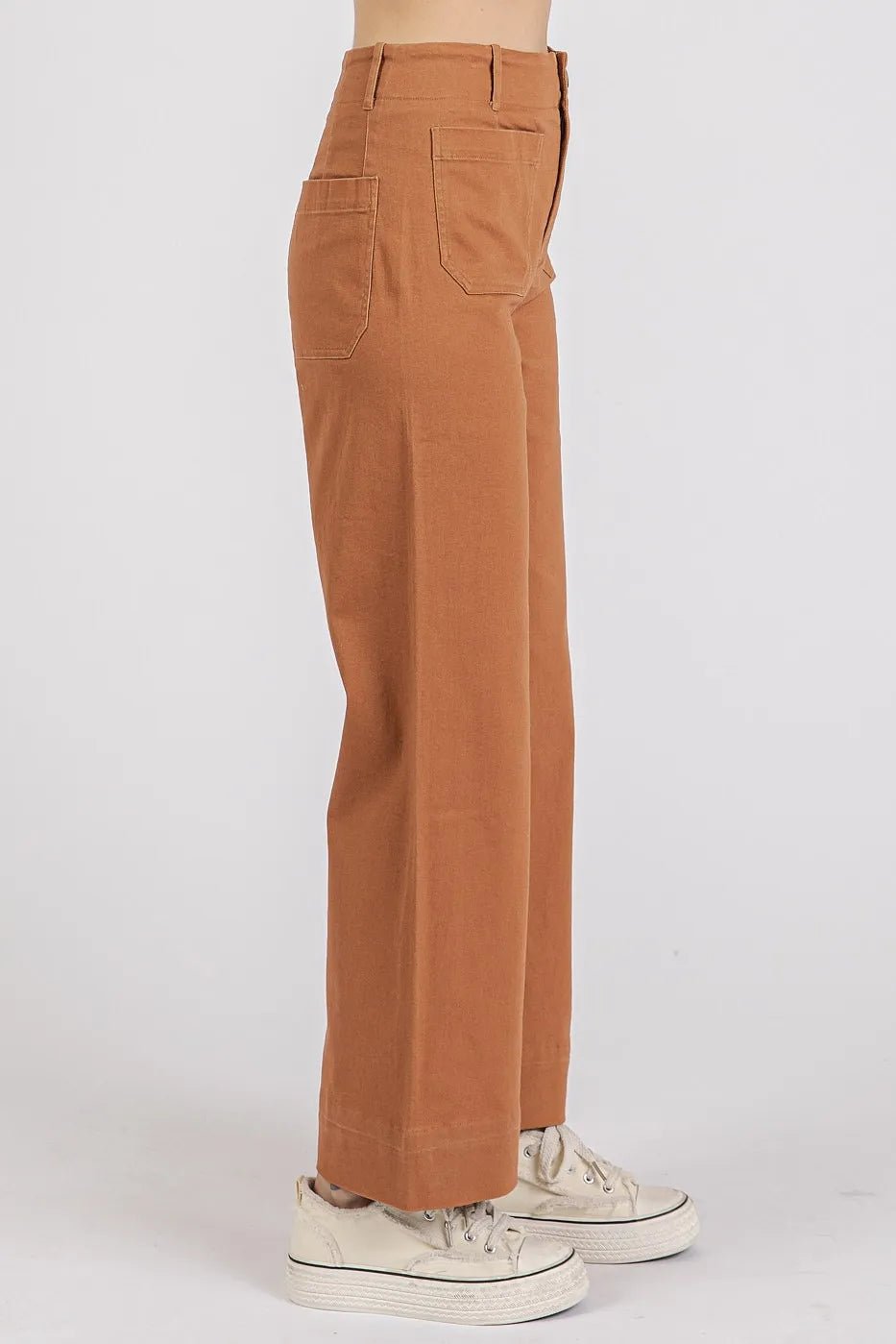Mittoshop Twill Patch Pocket High Rise Wide Leg Pants - Bela Fils BoutiqueBela Fils Boutique