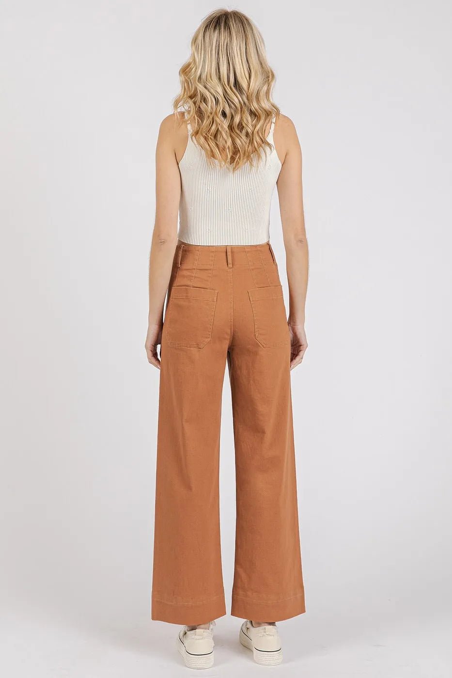 Mittoshop Twill Patch Pocket High Rise Wide Leg Pants - Bela Fils BoutiqueBela Fils Boutique