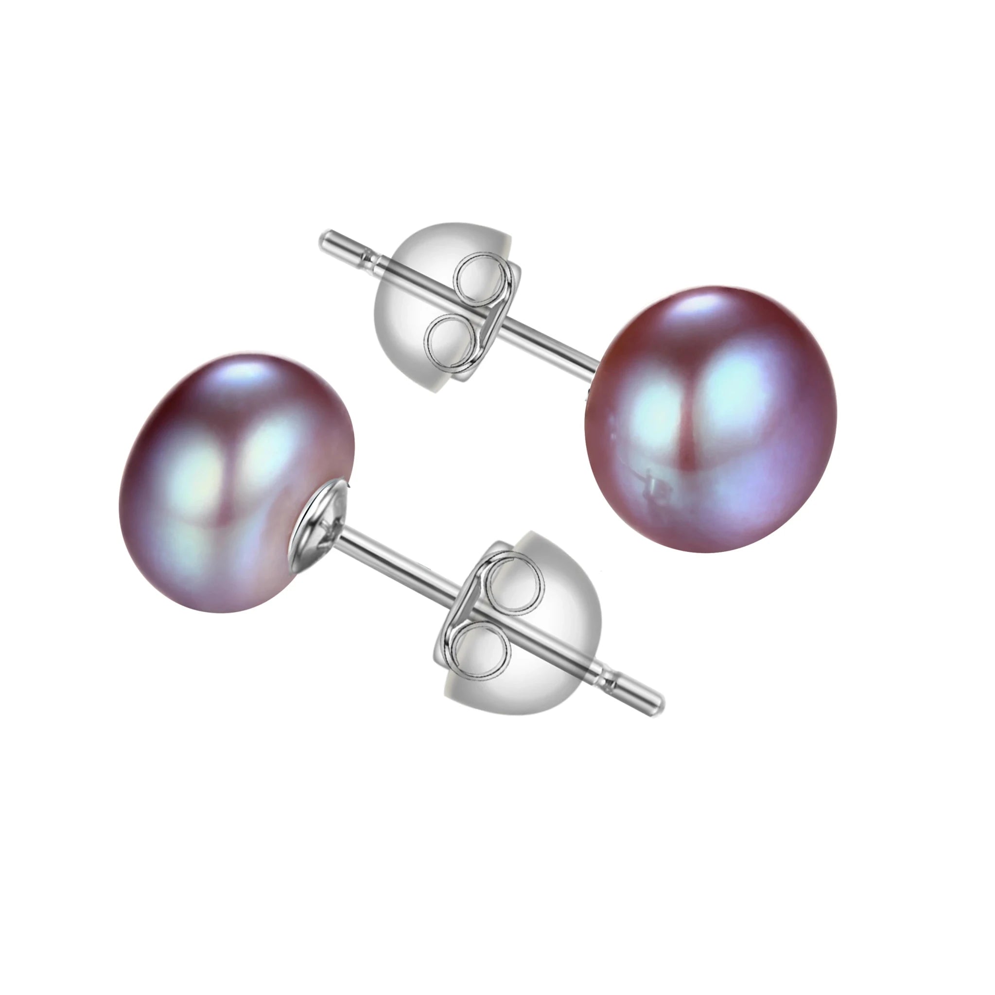Natural Freshwater Pearl Stud Earrings Real 925 Sterling Sliver Earring Cultured White Pearl for Women Earring Jewelry Wholesale - Bela Fils BoutiqueBela Fils Boutique