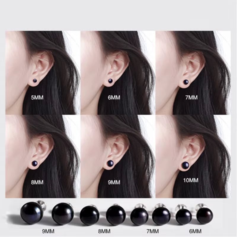 Natural Freshwater Pearl Stud Earrings Real 925 Sterling Sliver Earring Cultured White Pearl for Women Earring Jewelry Wholesale - Bela Fils BoutiqueBela Fils Boutique