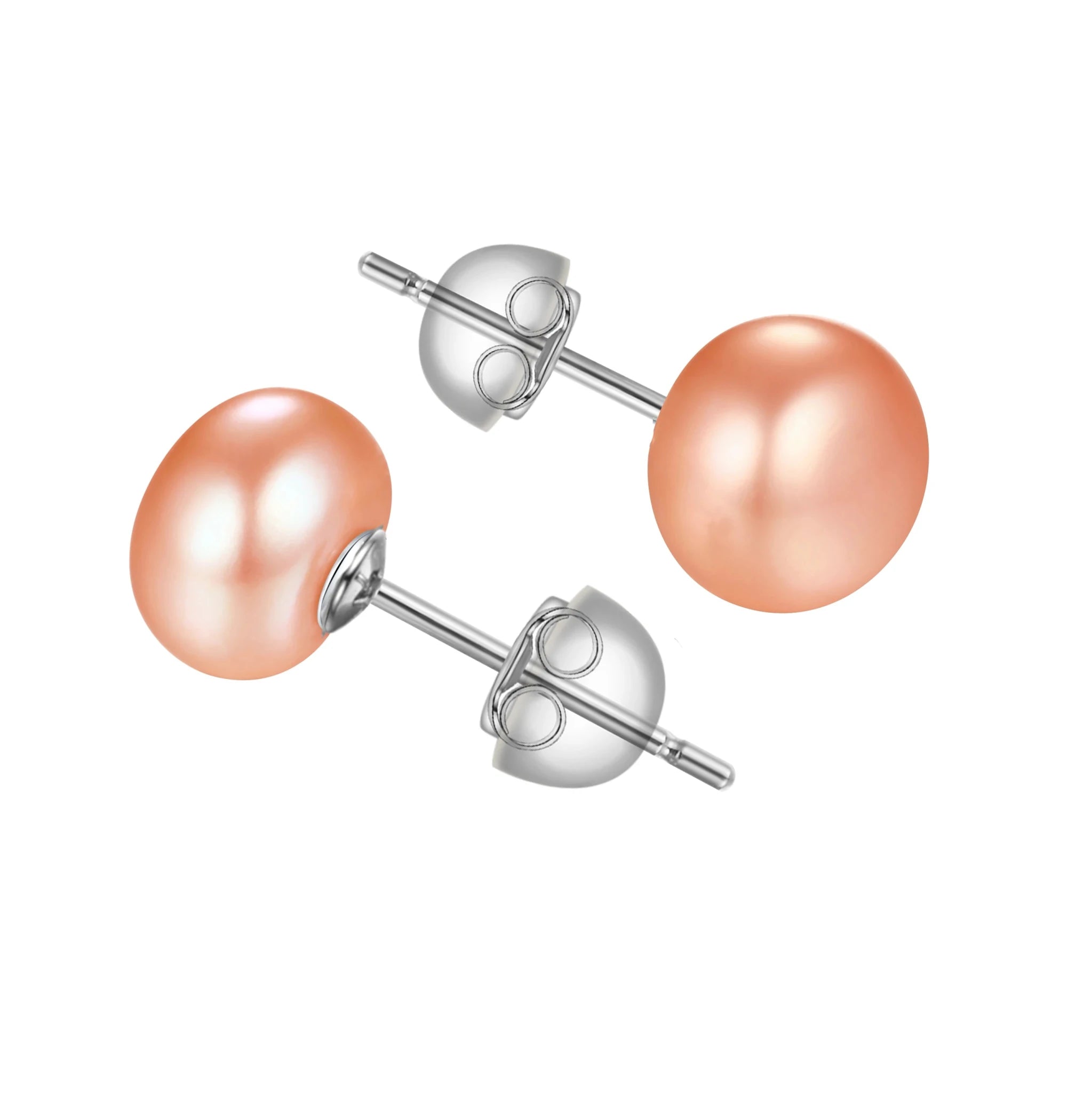 Natural Freshwater Pearl Stud Earrings Real 925 Sterling Sliver Earring Cultured White Pearl for Women Earring Jewelry Wholesale - Bela Fils BoutiqueBela Fils Boutique