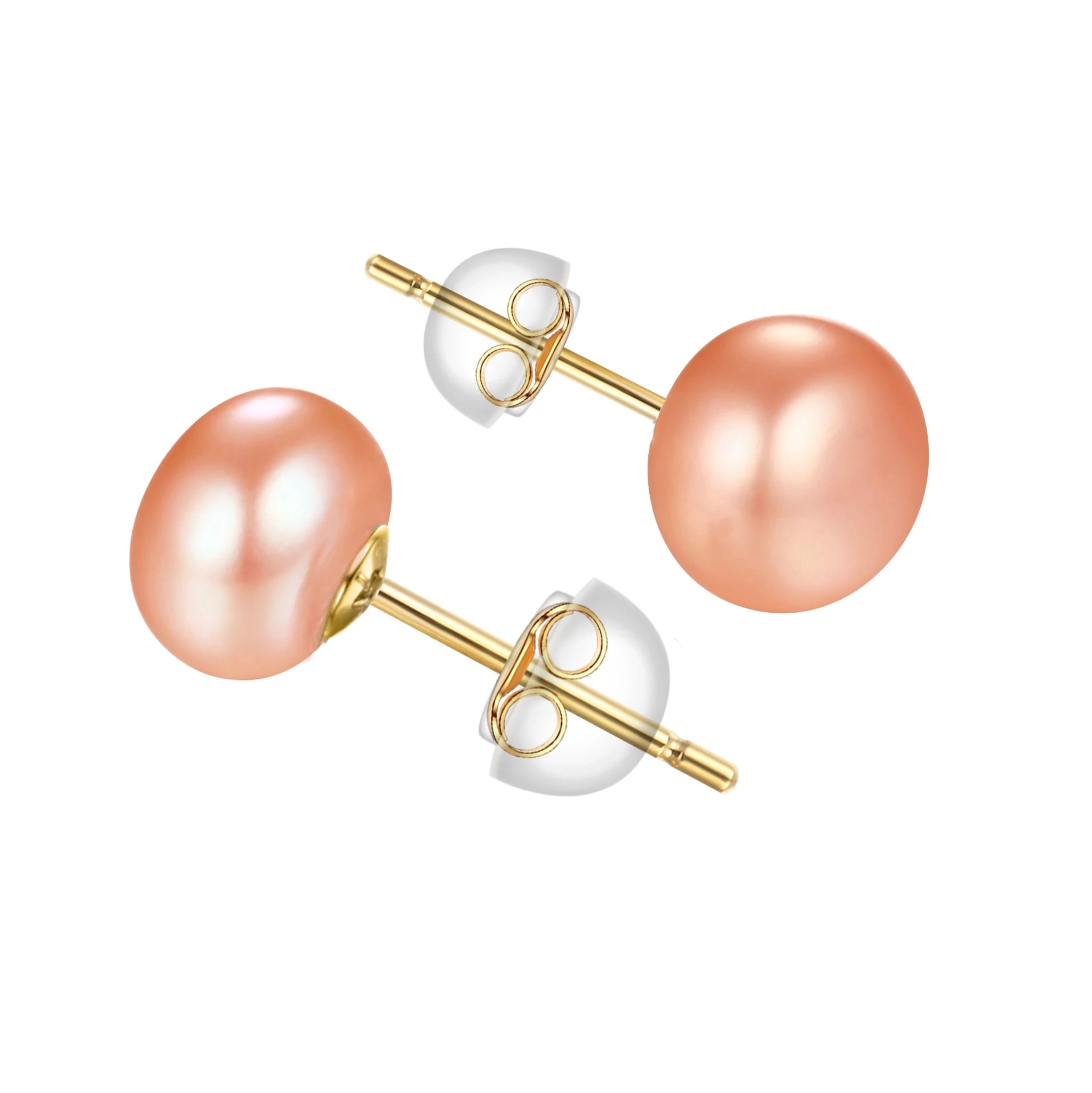 Natural Freshwater Pearl Stud Earrings Real 925 Sterling Sliver Earring Cultured White Pearl for Women Earring Jewelry Wholesale - Bela Fils BoutiqueBela Fils Boutique