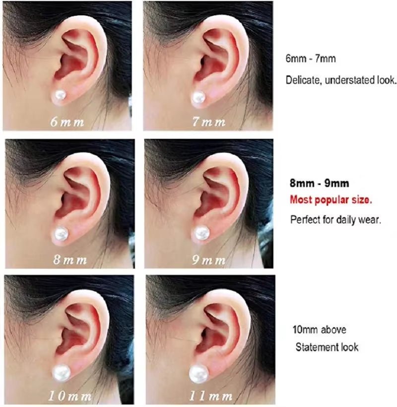Natural Freshwater Pearl Stud Earrings Real 925 Sterling Sliver Earring Cultured White Pearl for Women Earring Jewelry Wholesale - Bela Fils BoutiqueBela Fils Boutique