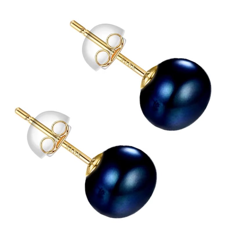 Natural Freshwater Pearl Stud Earrings Real 925 Sterling Sliver Earring Cultured White Pearl for Women Earring Jewelry Wholesale - Bela Fils BoutiqueBela Fils Boutique