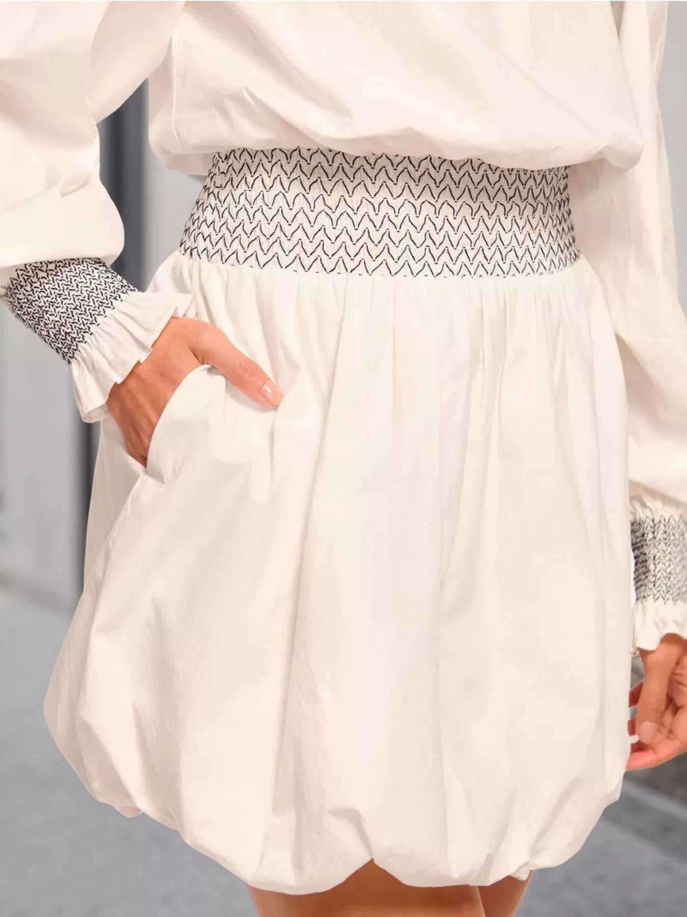 Off - Shoulder Bubble Hem Mini Dress - Bela Fils BoutiqueBela Fils Boutique