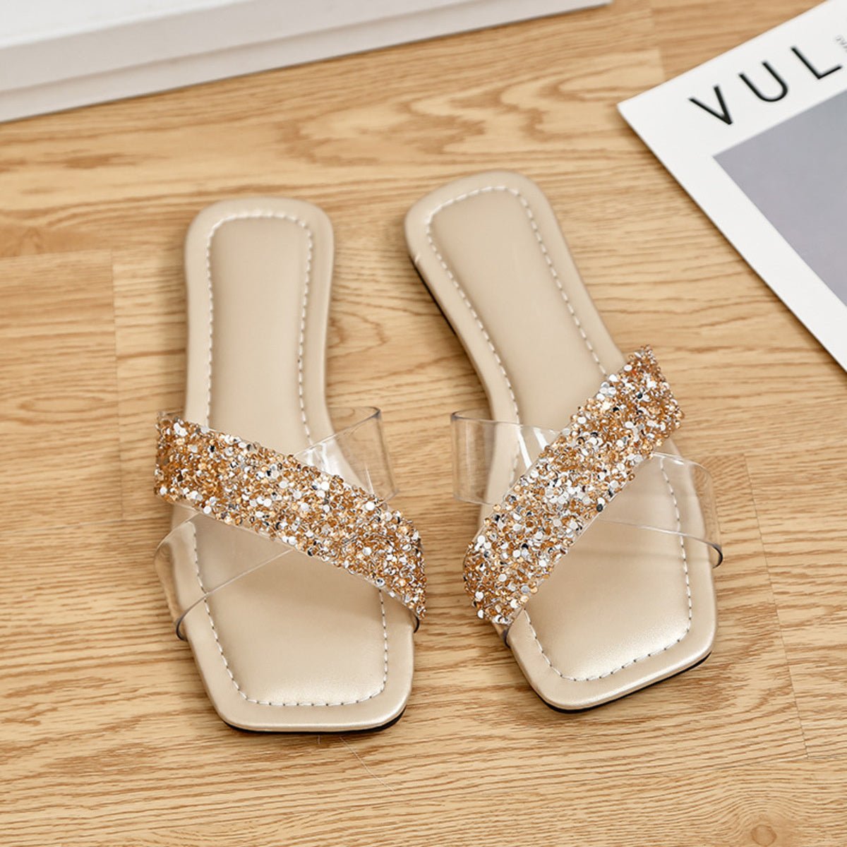 Open Toe Rhinestone Sandals - Bela Fils BoutiqueBela Fils Boutique