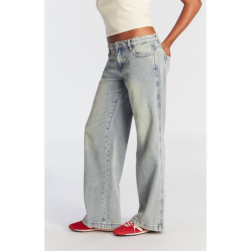 Pacsun Women'S Casey Low Rise Baggy Jeans Medium Indigo Wash Tint - Bela Fils BoutiqueBela Fils Boutique