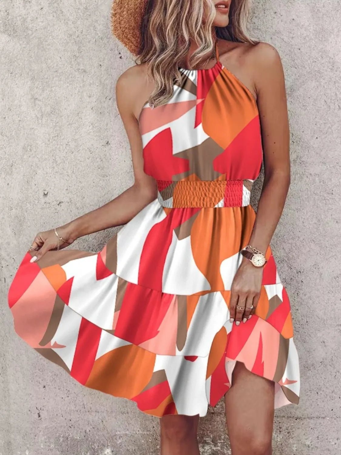 Paisley Print Halter Neck Mini Dress - Bela Fils BoutiqueBela Fils Boutique