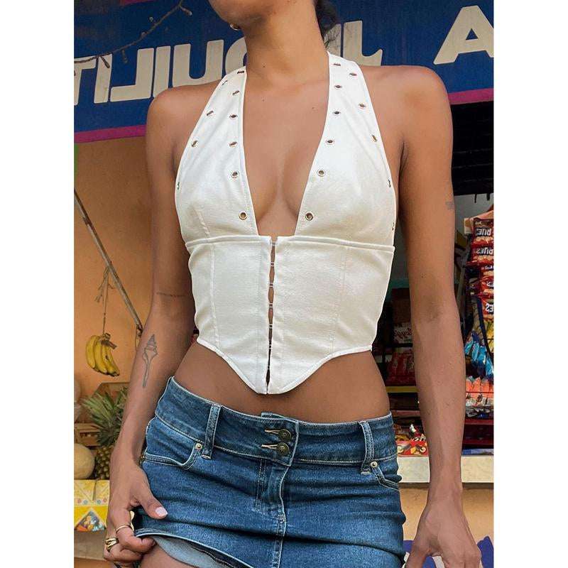 Palladia PU Jordy Corset White - Bela Fils BoutiqueBela Fils Boutique