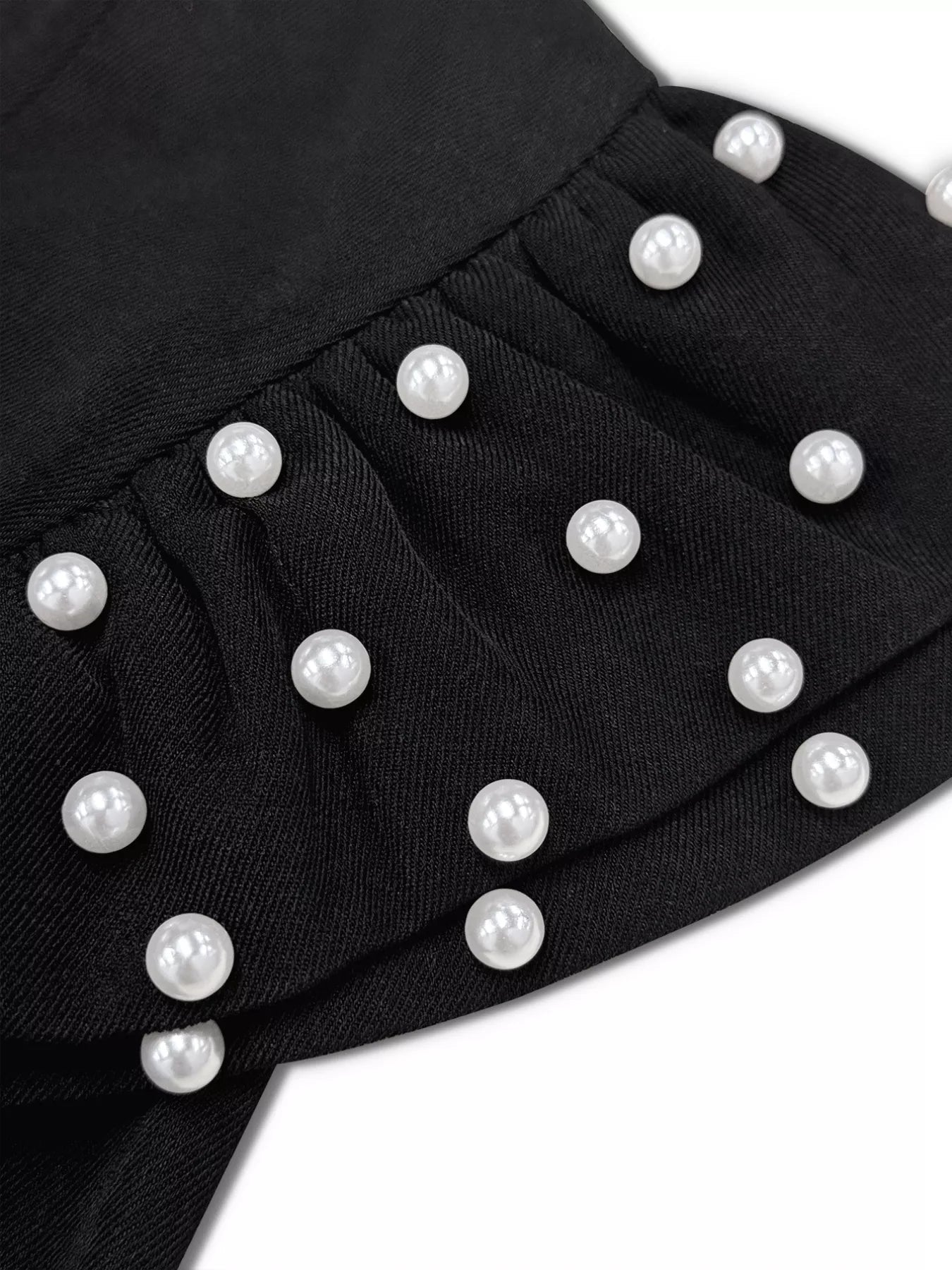 Pearl Embellished Shoulder Zip Up Jacket - Bela Fils BoutiqueBela Fils Boutique