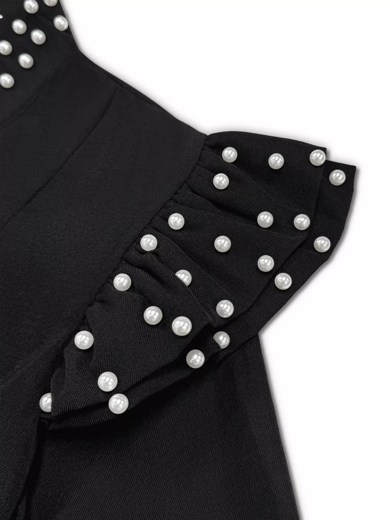Pearl Embellished Shoulder Zip Up Jacket - Bela Fils BoutiqueBela Fils Boutique