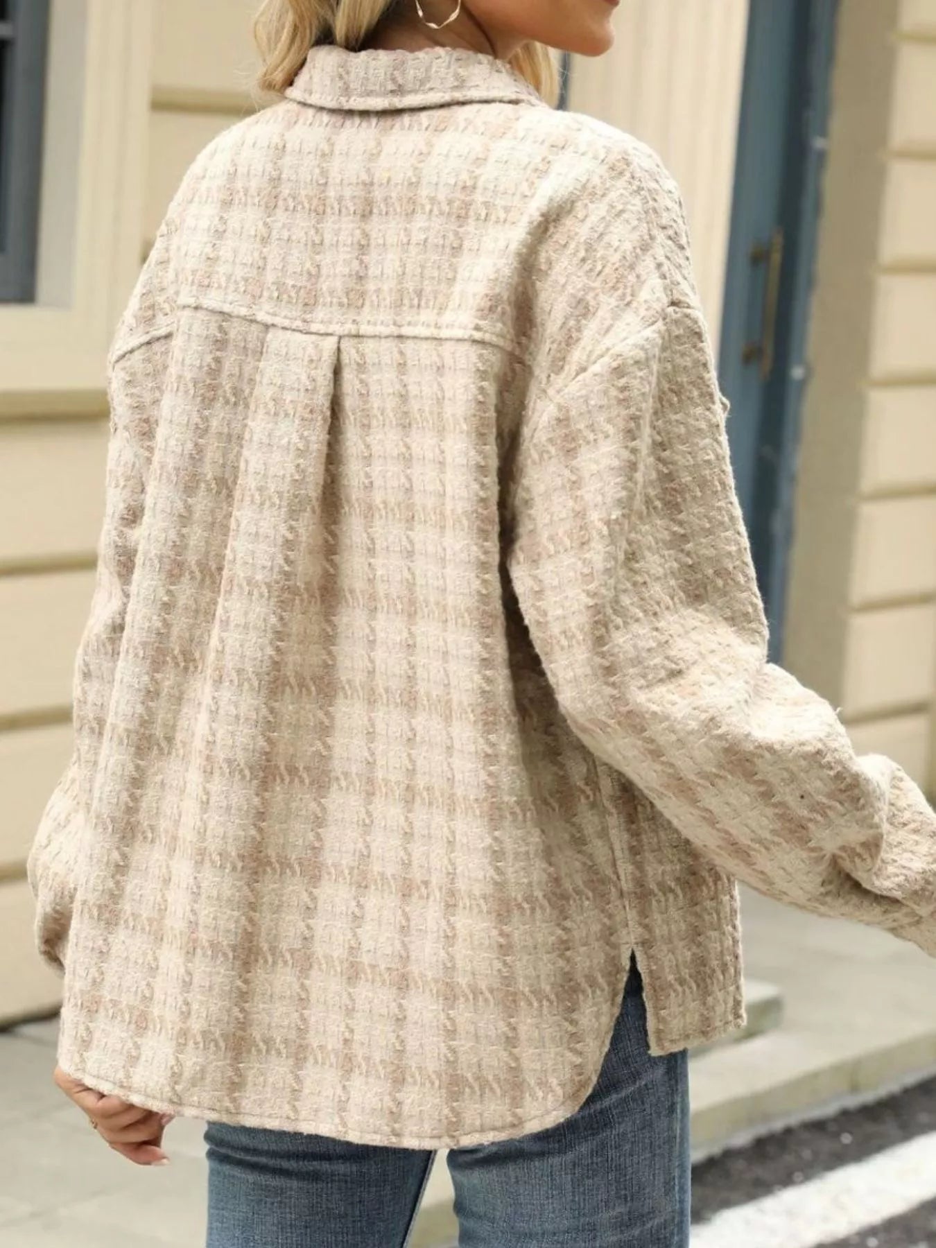 Plaid Button Up Long Sleeve Jacket - Bela Fils BoutiqueBela Fils Boutique