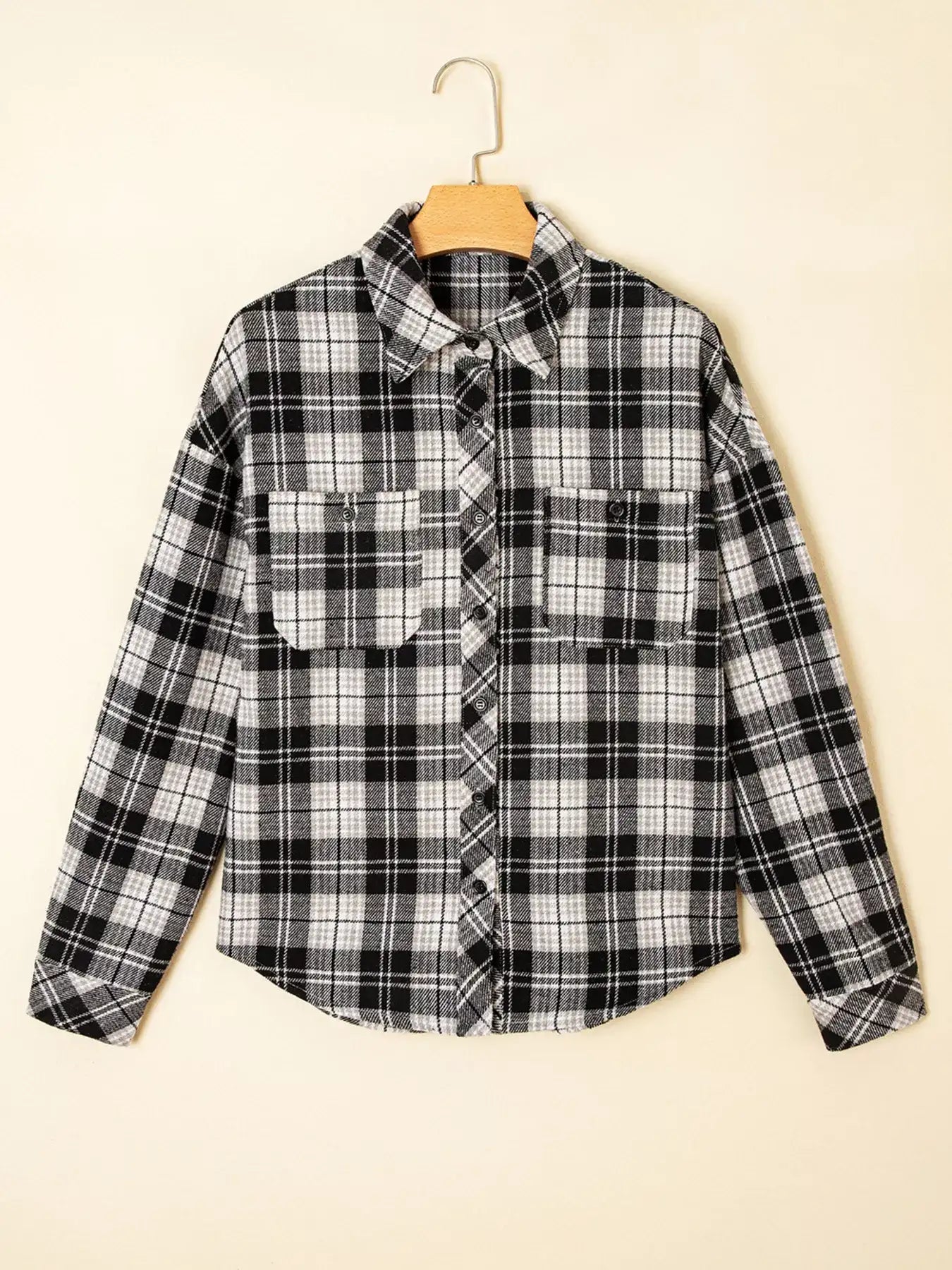 Plaid Print Chest Pockets Buttoned Shirt - Bela Fils BoutiqueBela Fils Boutique