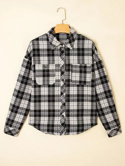 Plaid Print Chest Pockets Buttoned Shirt - Bela Fils BoutiqueBela Fils Boutique
