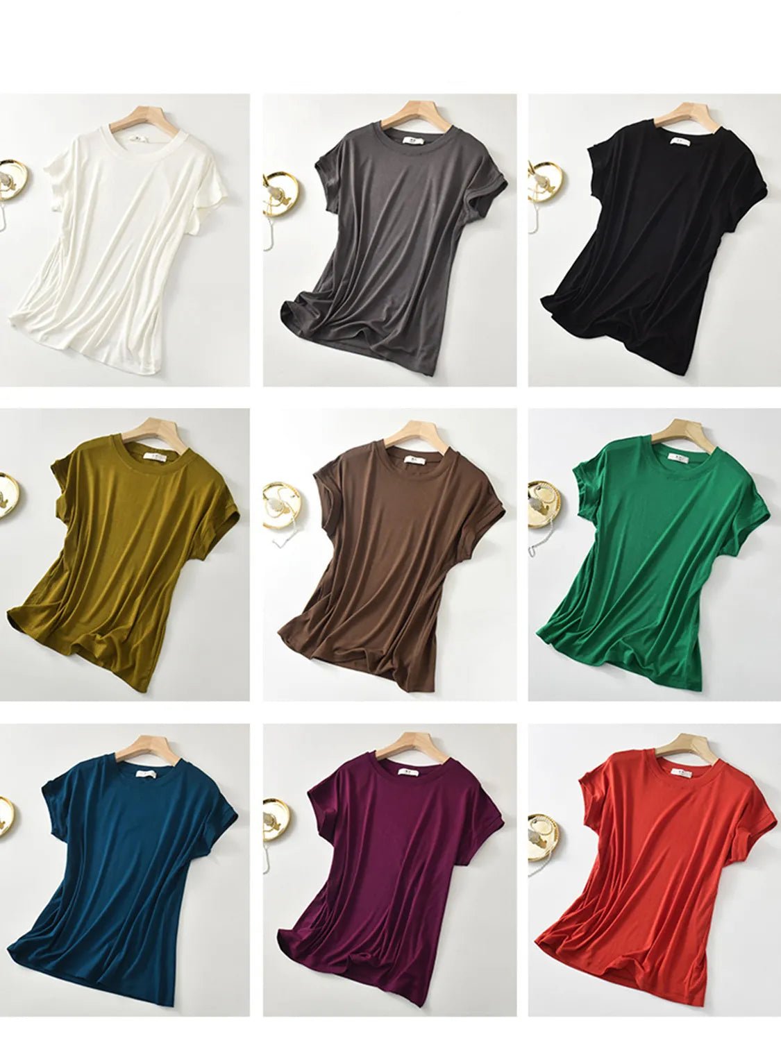 Plus Size Round Neck Short Sleeve T-Shirt - Bela Fils BoutiqueBela Fils Boutique