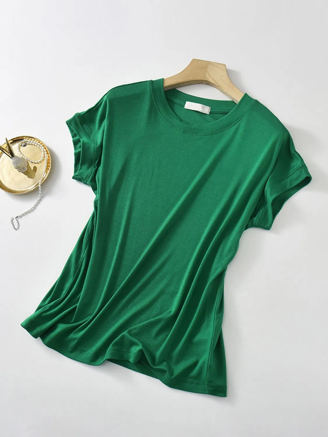Plus Size Round Neck Short Sleeve T-Shirt - Bela Fils BoutiqueBela Fils Boutique