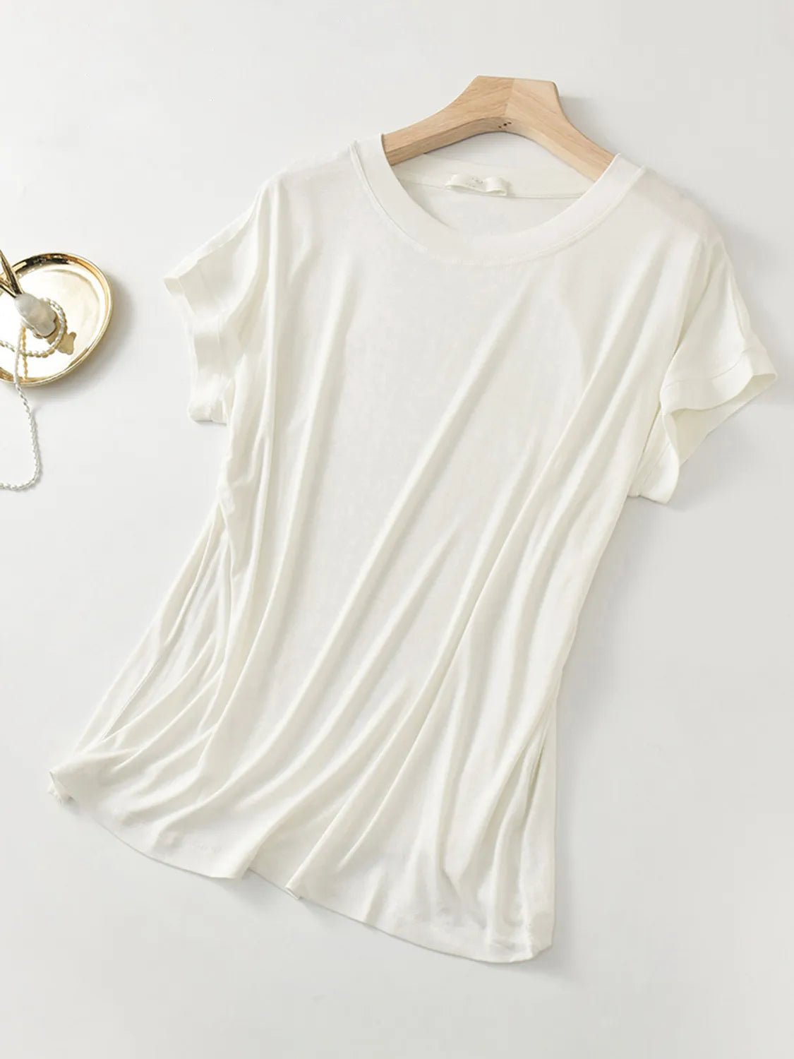Plus Size Round Neck Short Sleeve T-Shirt - Bela Fils BoutiqueBela Fils Boutique
