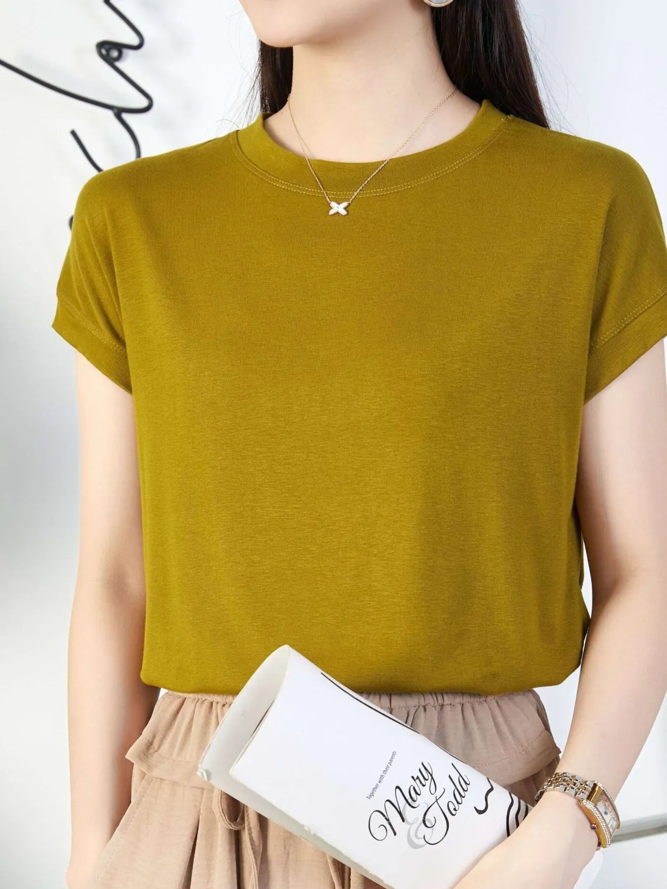 Plus Size Round Neck Short Sleeve T-Shirt - Bela Fils BoutiqueBela Fils Boutique