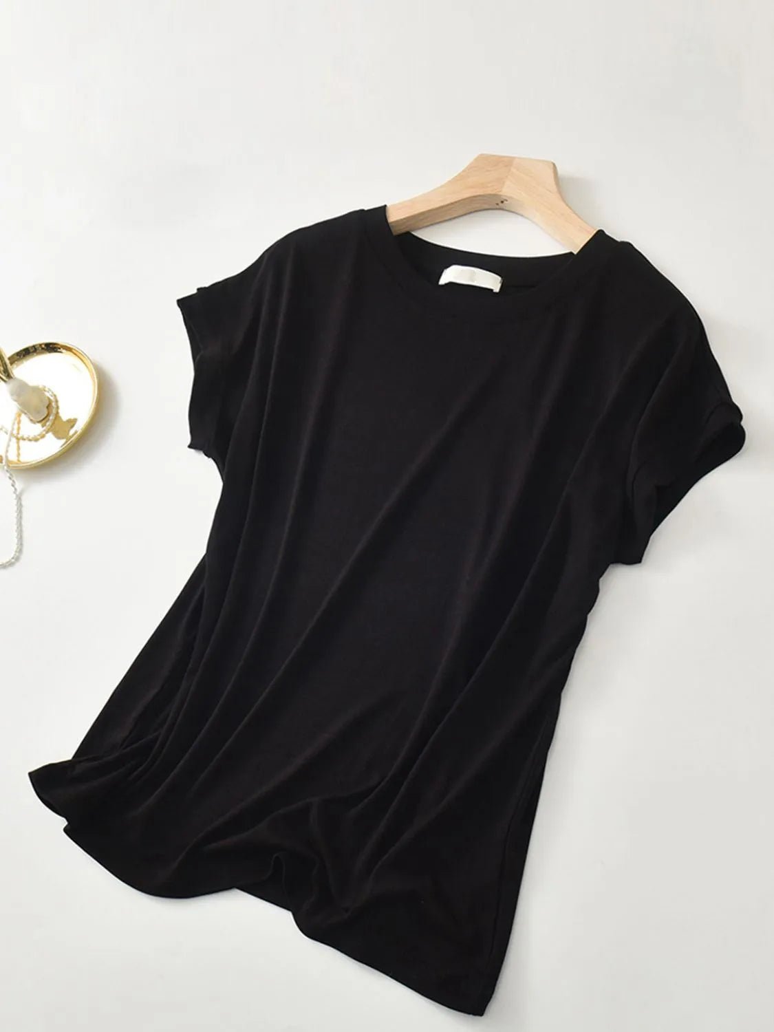 Plus Size Round Neck Short Sleeve T-Shirt - Bela Fils BoutiqueBela Fils Boutique