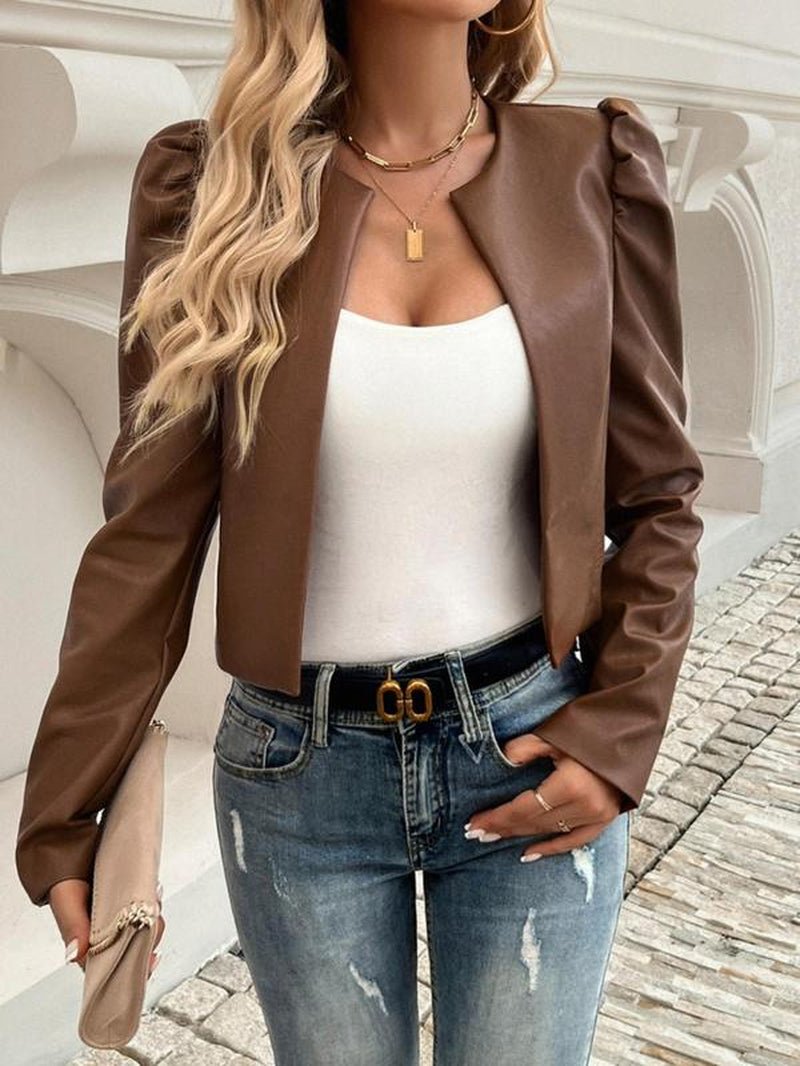 Puff Sleeve Crop Jacket by TIMELOVEE - Bela Fils BoutiqueBela Fils Boutique