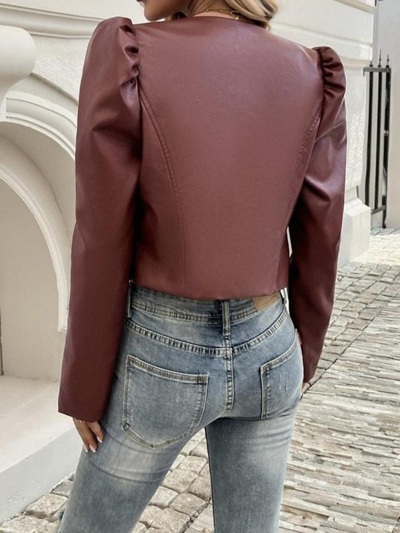 Puff Sleeve Crop Jacket by TIMELOVEE - Bela Fils BoutiqueBela Fils Boutique