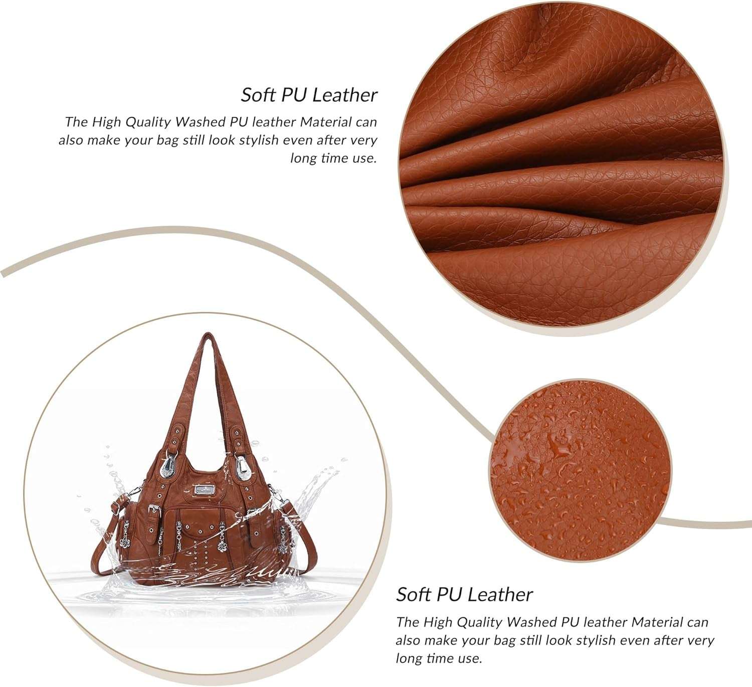 Purses for Women Soft PU Leather Large Hobo Bags for Women Shoulder Bag - Bela Fils BoutiqueBela Fils Boutique