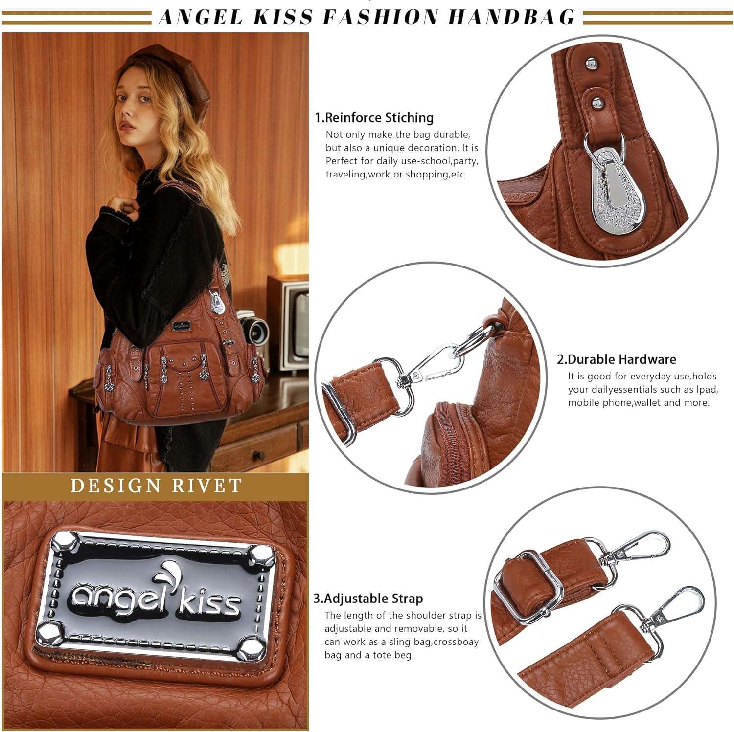 Purses for Women Soft PU Leather Large Hobo Bags for Women Shoulder Bag - Bela Fils BoutiqueBela Fils Boutique