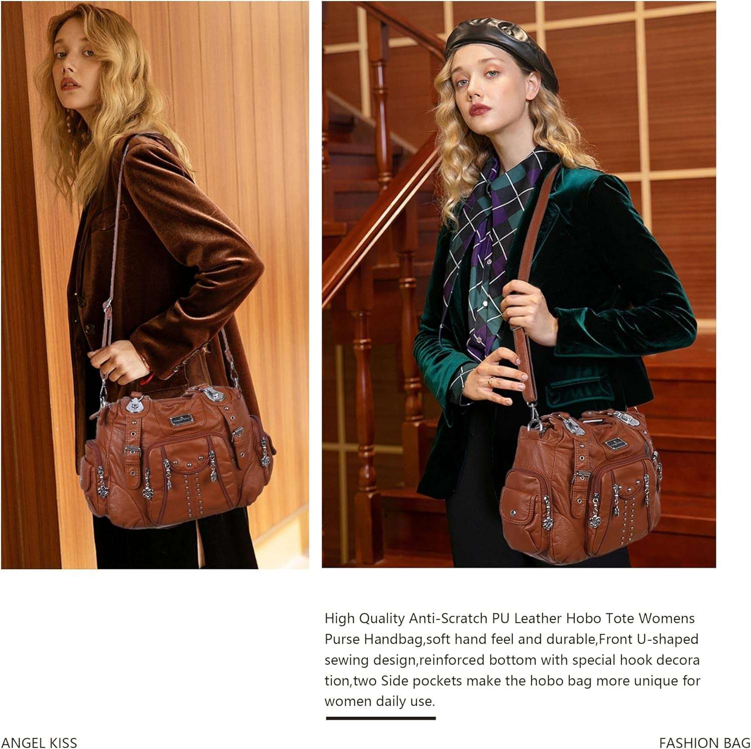 Purses for Women Soft PU Leather Large Hobo Bags for Women Shoulder Bag - Bela Fils BoutiqueBela Fils Boutique