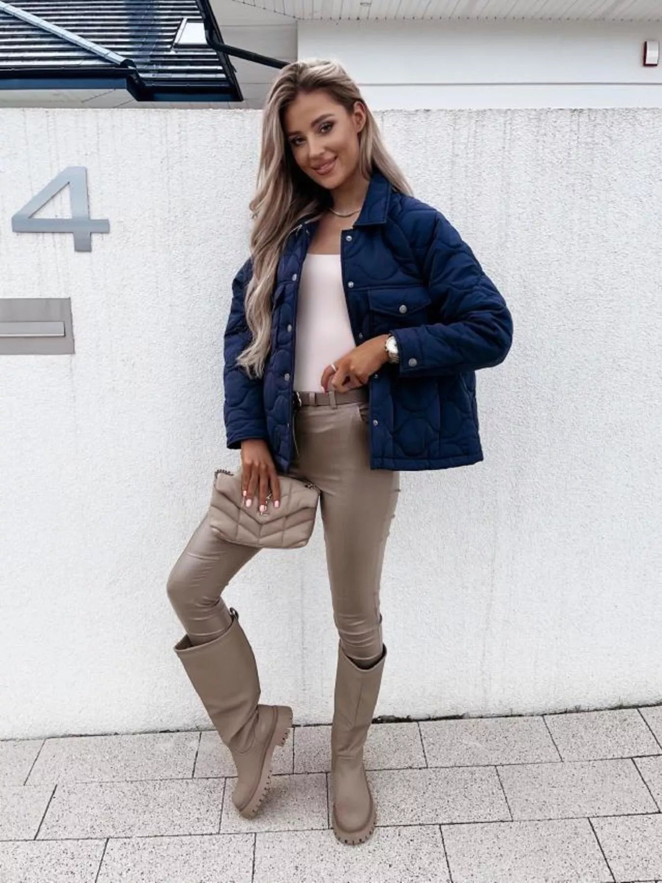 Quilted Snap - Down Casual Jacket - Bela Fils BoutiqueBela Fils Boutique
