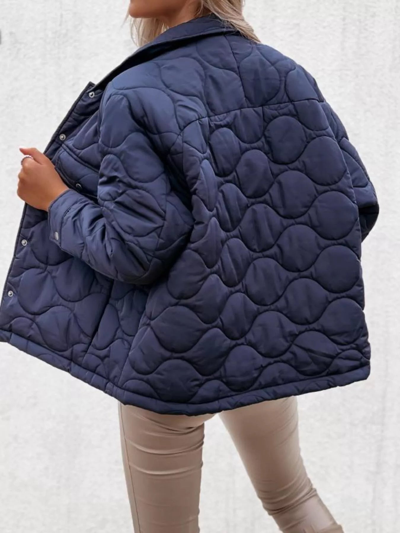 Quilted Snap - Down Casual Jacket - Bela Fils BoutiqueBela Fils Boutique