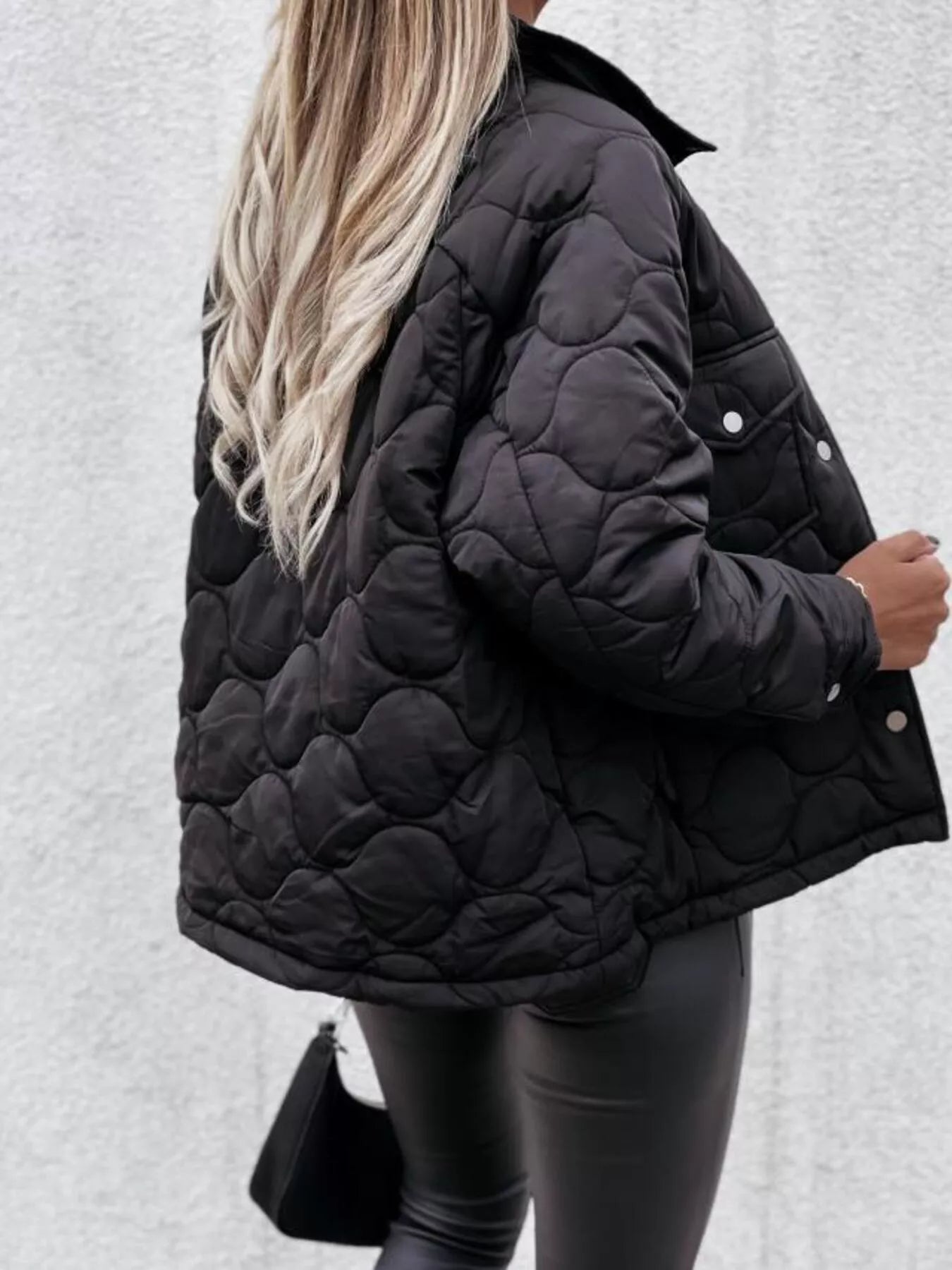 Quilted Snap - Down Casual Jacket - Bela Fils BoutiqueBela Fils Boutique