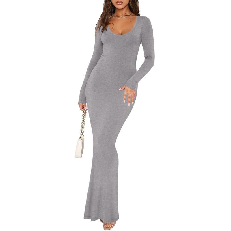 REORIA Ribbed Bodycon Maxi Dress - Bela Fils BoutiqueBela Fils Boutique