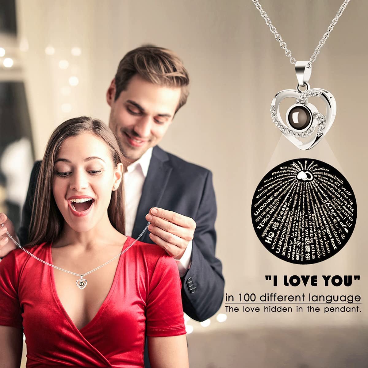 Rose Flower Necklace & Gift Box – Anniversary & Birthday - Bela Fils BoutiqueBela Fils Boutique