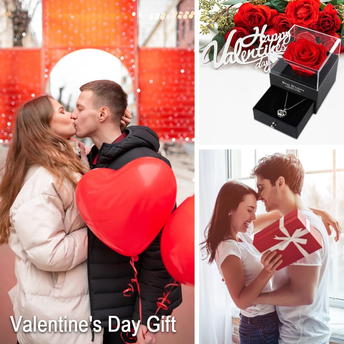 Rose Flower Necklace & Gift Box – Anniversary & Birthday - Bela Fils BoutiqueBela Fils Boutique